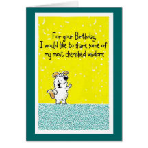 Sagesse d'anniversaire cartes de vœux