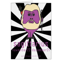 Sagittarius Birthday Card.
