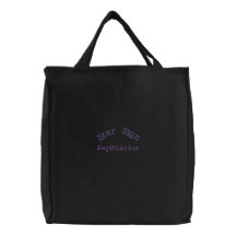 SAGITTARIUS EMBROIDERED TOTE BAG