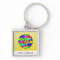 Sagittarius Rainbow Archer Zodiac Luggage Tag Key Chain