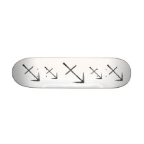 Sagittarius. Zodiac Astrology Sign. Black. Skateboards