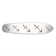 Sagittarius. Zodiac Astrology Sign. Black. Custom Skateboard