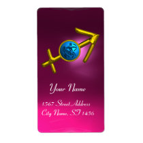 SAGITTARIUS ZODIAC BIRTHDAY Blue Turquase ,Pink