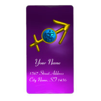 SAGITTARIUS ZODIAC BIRTHDAY Blue Turquase ,Purple