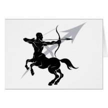 Sagittarius zodiac horoscope astrology sign greeting card