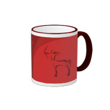 Sagittarius zodiac mug (maroon)