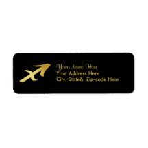 Sagittarius Zodiac Sign Custom Return Address Label