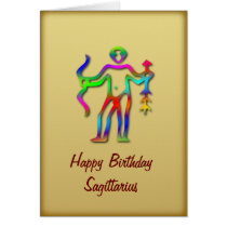 Sagittarius Zodiac Star Sign Rainbow Birthday