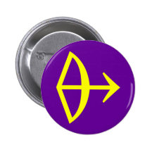 SAGITTARIUS, ZODIACAL SIGN PINBACK BUTTON