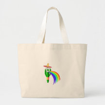 Saguaro Cactus Barfing A Rainbow Bags
