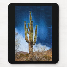 Saguaro Cactus painting Mouse Mat