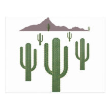 Saguaro Christmas Lights Postcard