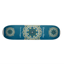 Saguaro on Blue Skateboard