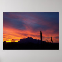 Saguaro, Superstition Sunrise Posters