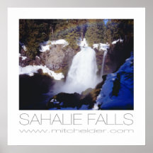 Sahalie Falls, McKenzie River, Oregon, winter Poster