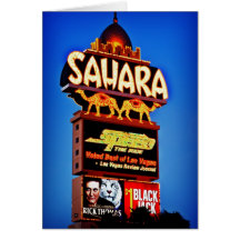 Sahara Sign Greeting Cards