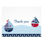 Sail Away Sailboat Nautical Thank You Note Cards Personalized Invitation