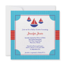 Sail Boat Baby Shower Invitation