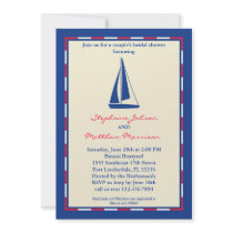 Sail Boat Couple's Bridal Shower Invitation