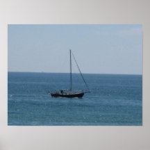 Sail Boat in Lake Michigan Print