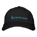 Sail into the wind! embroidered hats