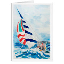 Sailboalarge0001 Greeting Cards