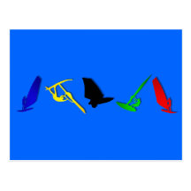 Sailboard Windsurfing sailboarding sailing sports Post Cards