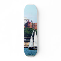 Sailboat Against Manhatten Skyline Skate Decks