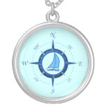 Sailboat And Compass Rose Necklaces