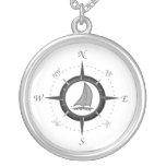 Sailboat And Compass Rose Pendants