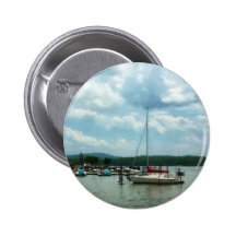 Sailboat at Dock Cold Springs NY Buttons