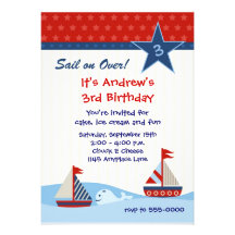 Sailboat Birthday Invitation