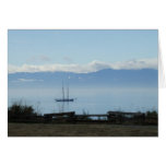 Sailboat, Calm morning offshore Victoria Cards
