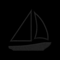Sailboat-Embroidered Men's T Shirt embroidered shirts