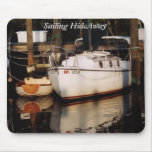 Sailboat in Marina Reflections Mouse Pad