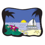 sailboat in paradise graphic acrylic cut out