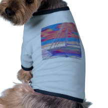 Sailboat in the Sunset CricketDiane Designer Stuff Dog Shirt