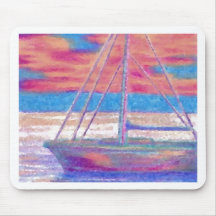Sailboat in the Sunset CricketDiane Designer Stuff Mouse Pad