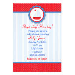 Sailboat Nautical baby shower invitations