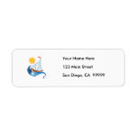 Sailboat, Ocean & Sun Custom Return Address Labels