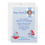 Sailboat Photo Birthday Invitation