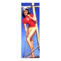 Sailboat Pinup Bookmark Business Card Templates