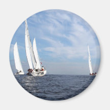Sailboat Race Fridge Magnet