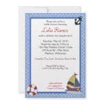Sailboat Sailing Nautical 5x7 Bridal Shower Invite invitations