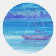 Sailboat Serenity CricketDiane Art Sticker