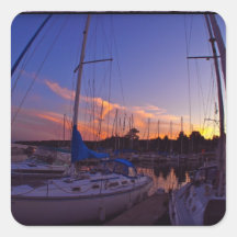 Sailboat Sunset Sticker