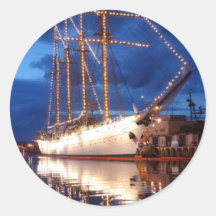 Sailboat with Lights Sticker