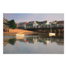 Sailboats and harbour waterfront in Provincetown Photograph