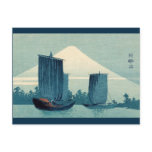Sailboats and Mount Fuji 2012 Calendar Postcard