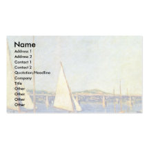 Sailboats At Argenteuil By Caillebotte Gustave Business Card Templates